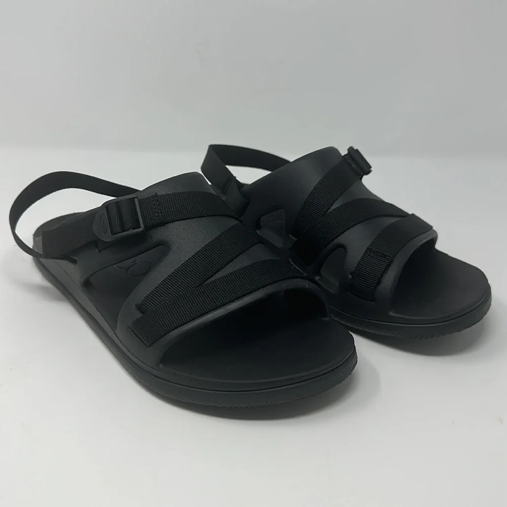 CHACO Black Chillos Sport Rubber Adjustable Strap Sandals Size 11
